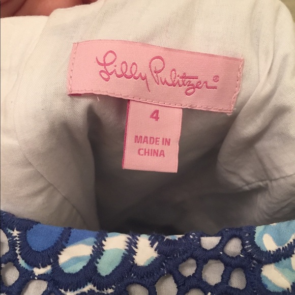 Lilly Pulitzer Aralyn Shell Eyelet Shift Dress - Picture 4 of 4